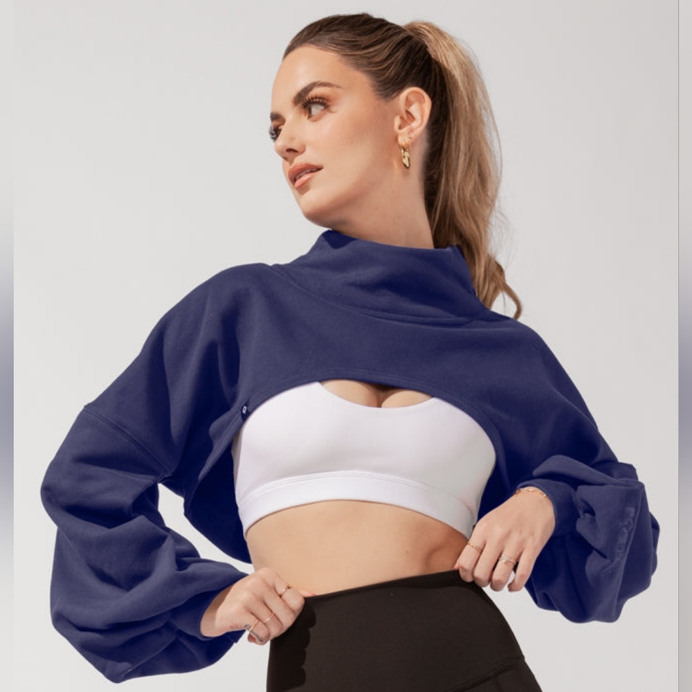 POPFLEX VGUC Mockneck Shruggie in Marine Navy